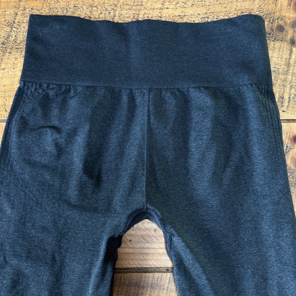 Gymshark Womens Black Charcoal Athletic Workout Leggings No Size Tag See Descr - Picture 7 of 9